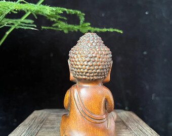 木彫りの仏像、小さな僧侶の像、禅の祭壇の装飾 - Etsy 日本