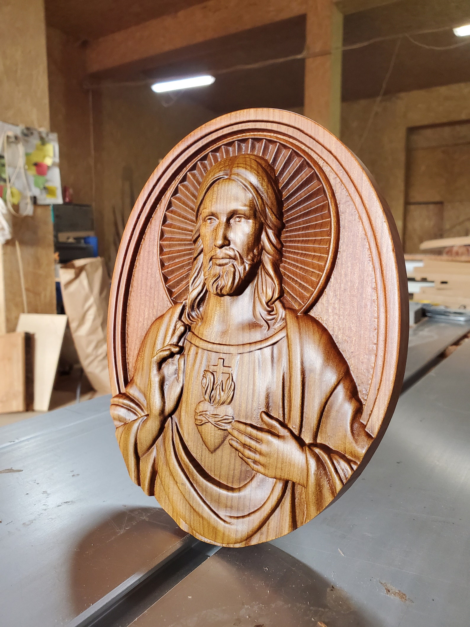 Jesus Carved on Wood Wood Carving Jesus Hand Made Gift Wall Etsy Canada