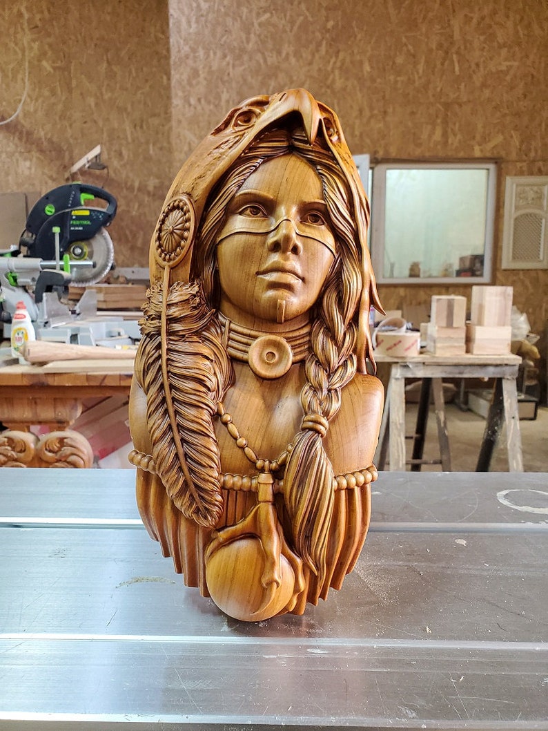 American Native Carved on Wood Wood Carving American Native Etsy