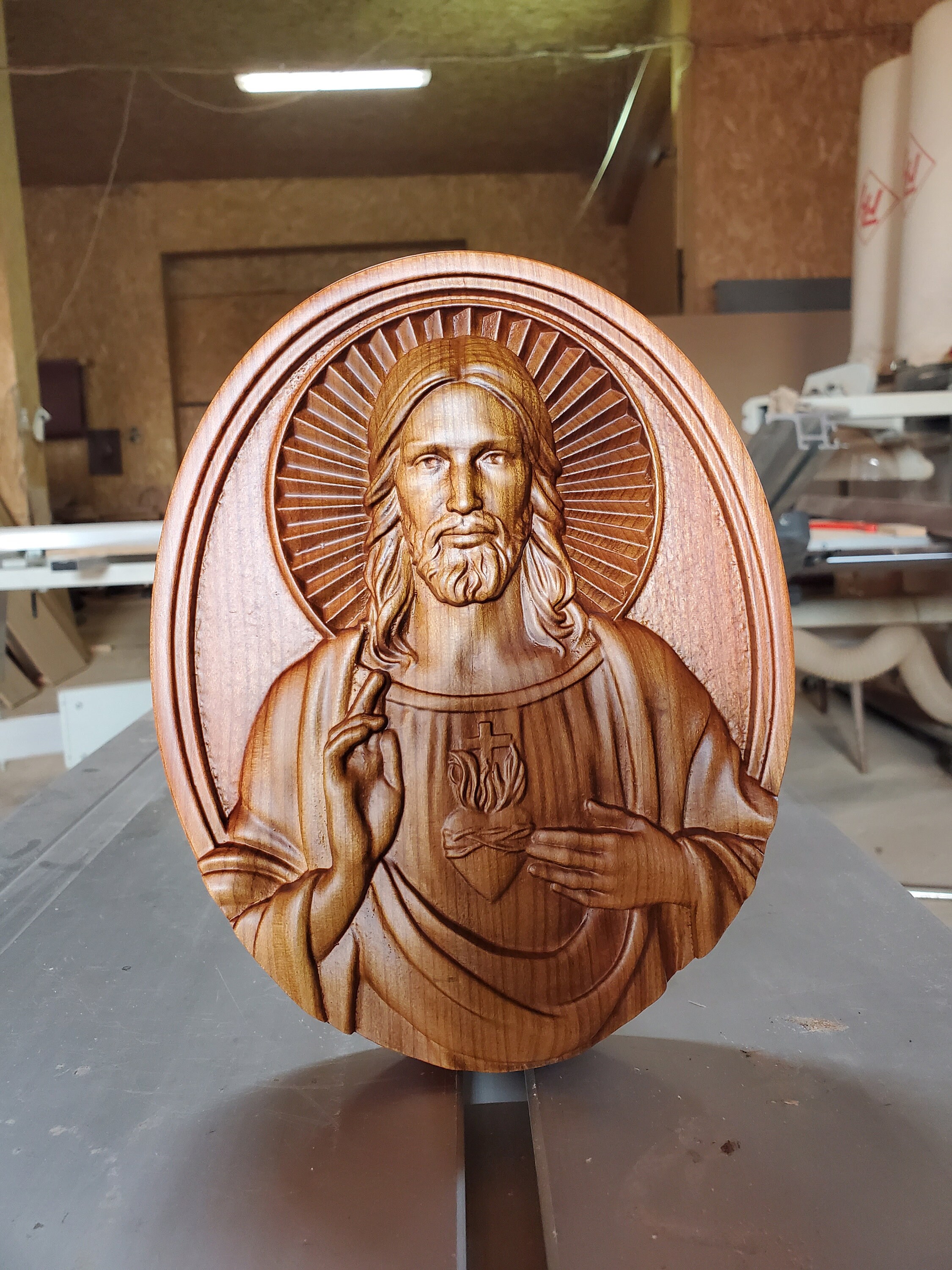 Jesus Carved on Wood Wood Carving Jesus Hand Made Gift Wall Etsy Canada