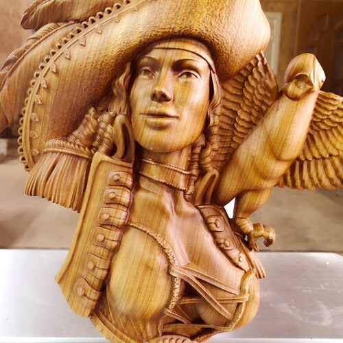 Pirate Carved on Wood Wood Carving Pirate Gift Wall Hanging Etsy