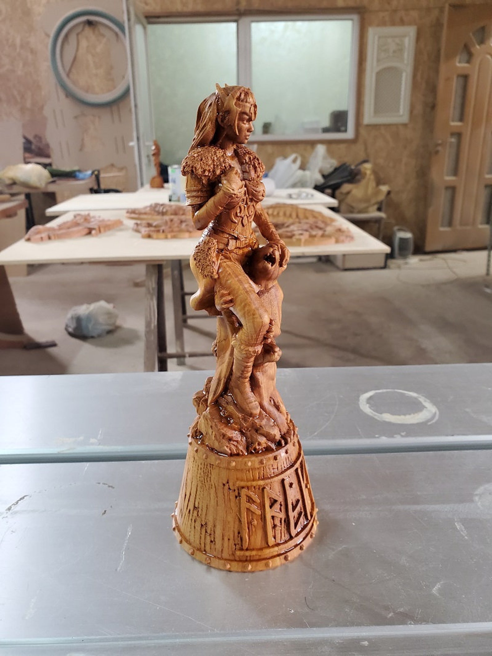 Freya God Viking God Wood Carved Freyja Statue Pagan Etsy Canada