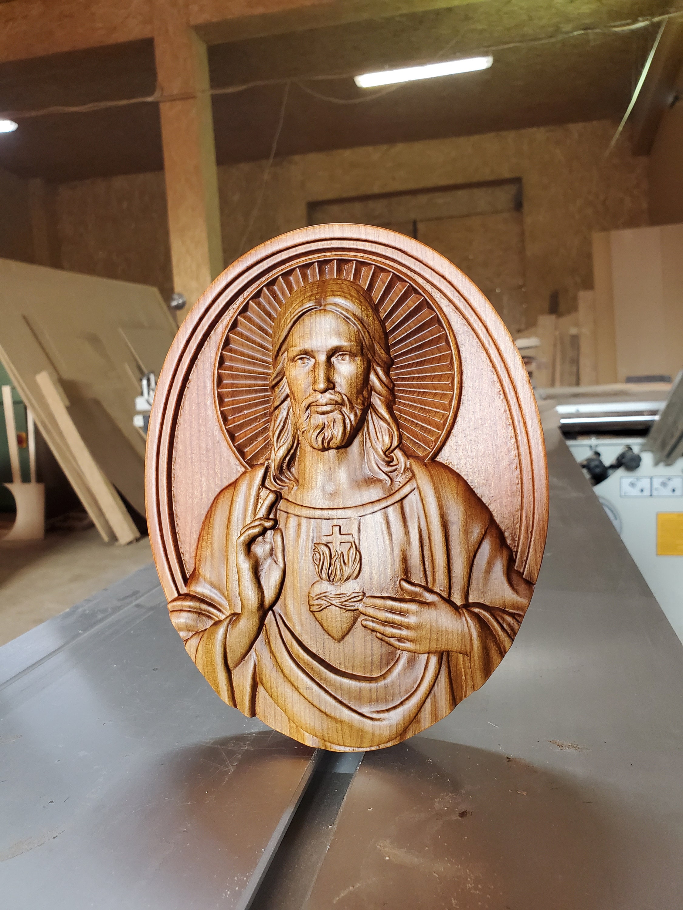 Jesus Carved on Wood Wood Carving Jesus Hand Made Gift Wall Etsy Canada