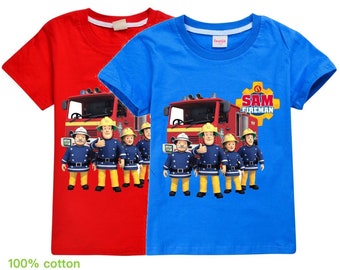 Fireman SAM Kid's Unisex T Shirt 100% Cotton