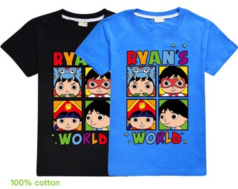 Ryan's World Ryan Toys Review Kid's T Shirt 100% Cotton