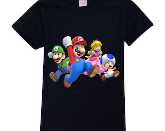 Super Mario Bros. Unisex Kid T Shirt 100% Cotton