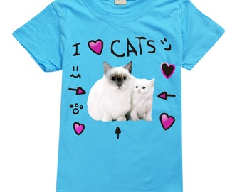 denis daily I Love Cats Unisex KidT-Shirt