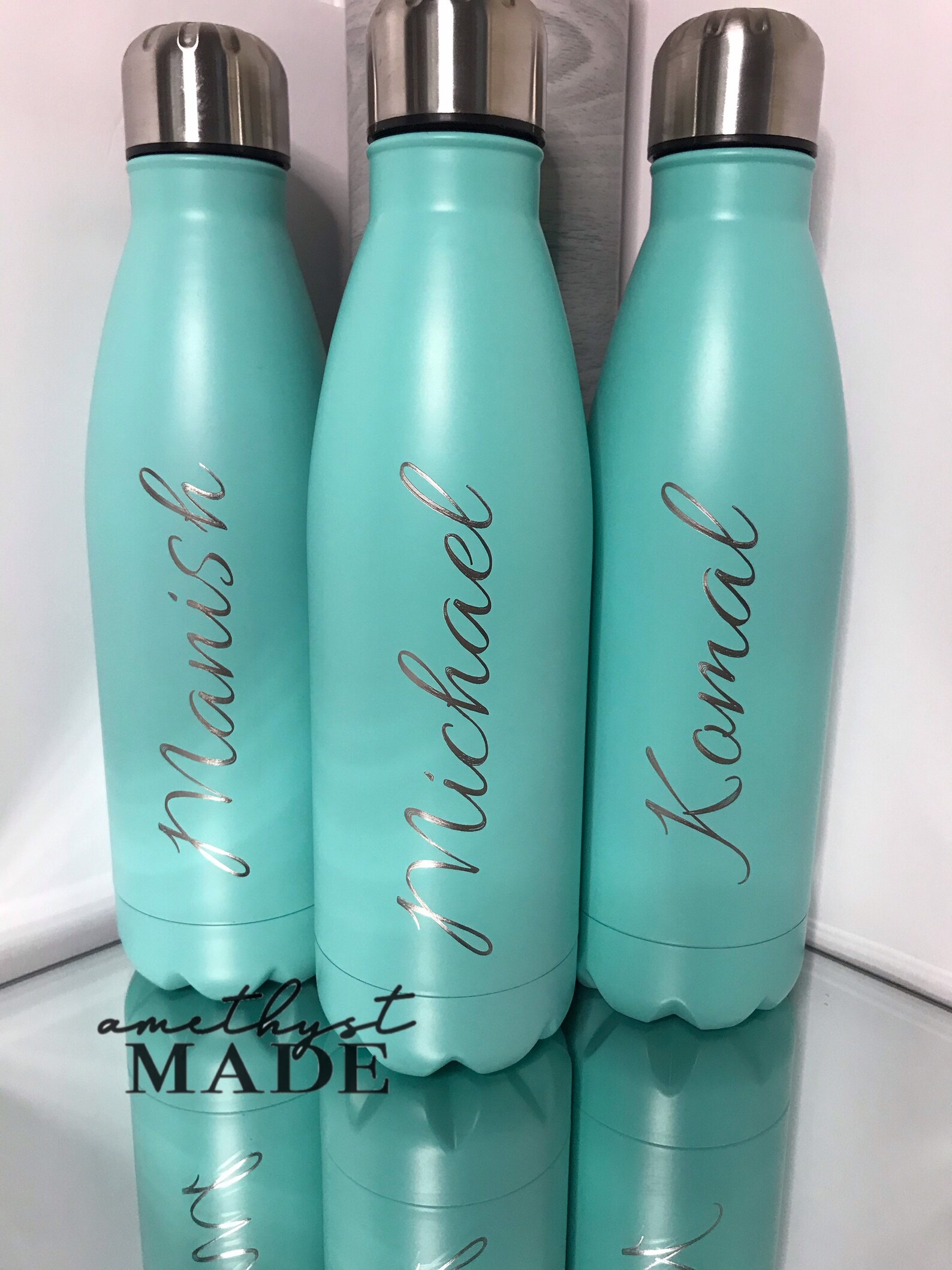 Custom Engraved Stainless Steel Water Bottle Etsy