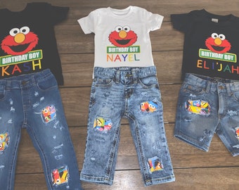 sesame street first birthday outfit boy