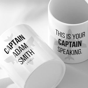 Customizable Pilot Mug Gift, Aviation Lover Cup, Pilot Gifts, Airplane Captain Gift, Airplane Lover Gift