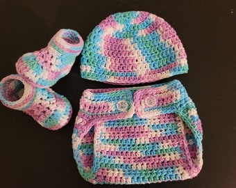 Crochet baby set