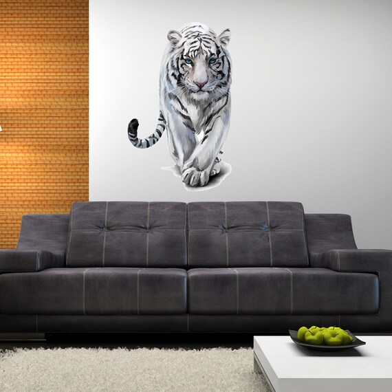 White Tiger Big Cat Wall Art Sticker Large Vinyl Transfer Graphic Decal Home CA2 