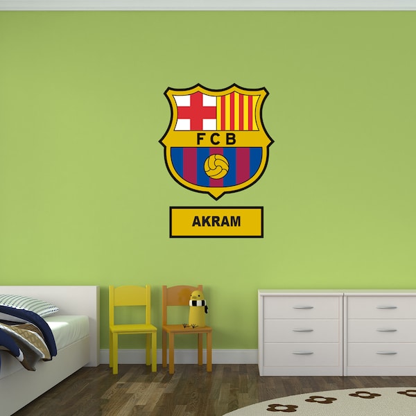 BARCELONA FC PERSONALISED Art Sticker Vinyl Transfer Graphic Decal Home Decor