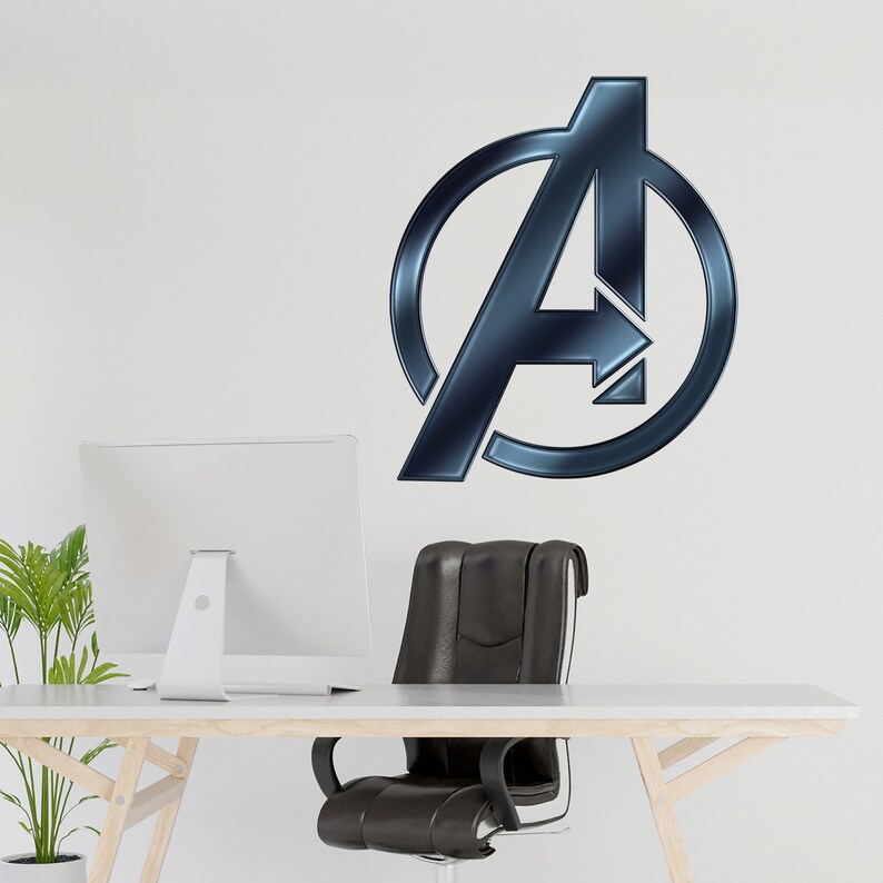 Marvel Avengers Logo in Colour Vinyl Wall Art Decal / Etsy