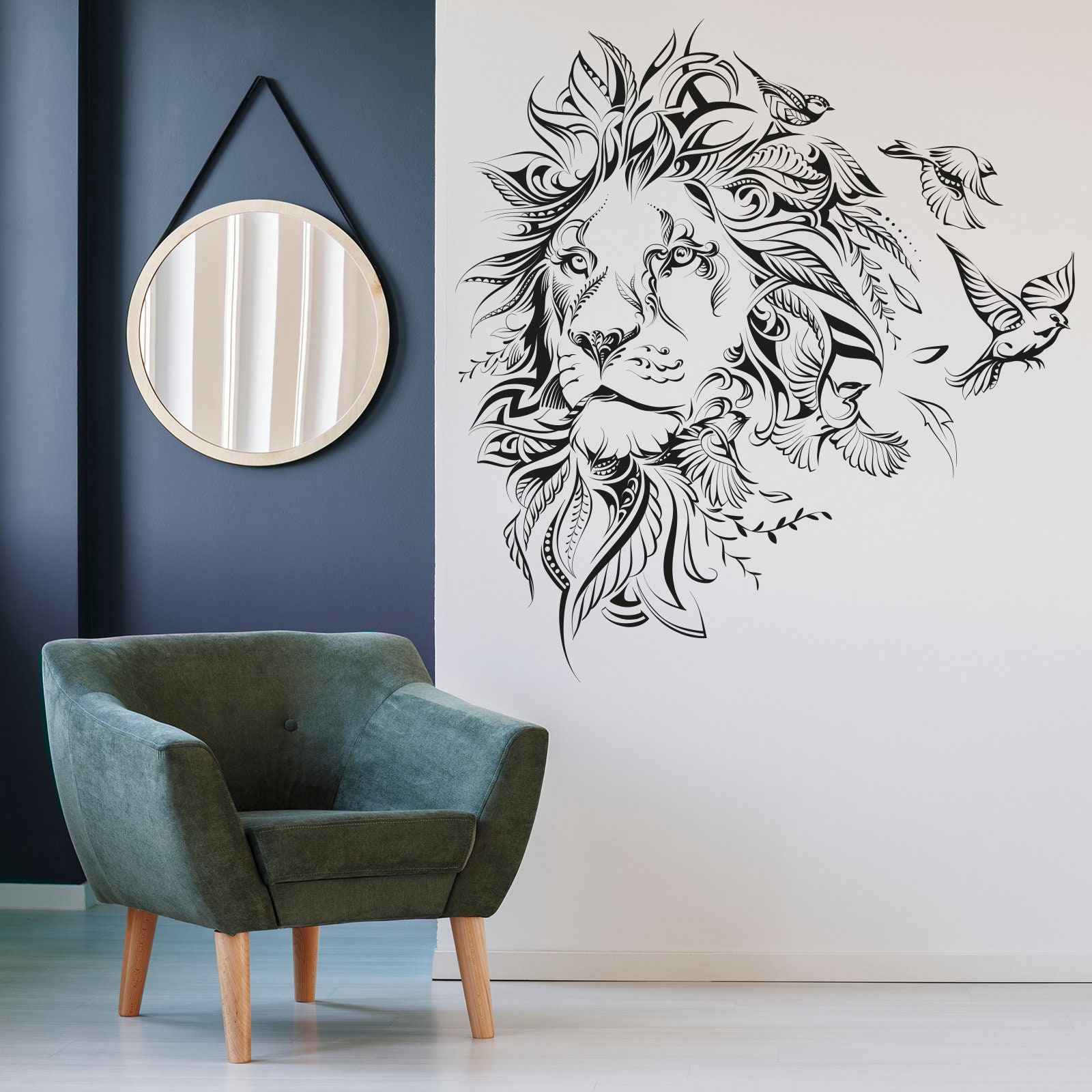 Elegant Leo Wall Art Sticker Vinyl Transfer Graphic Decal Home | Etsy