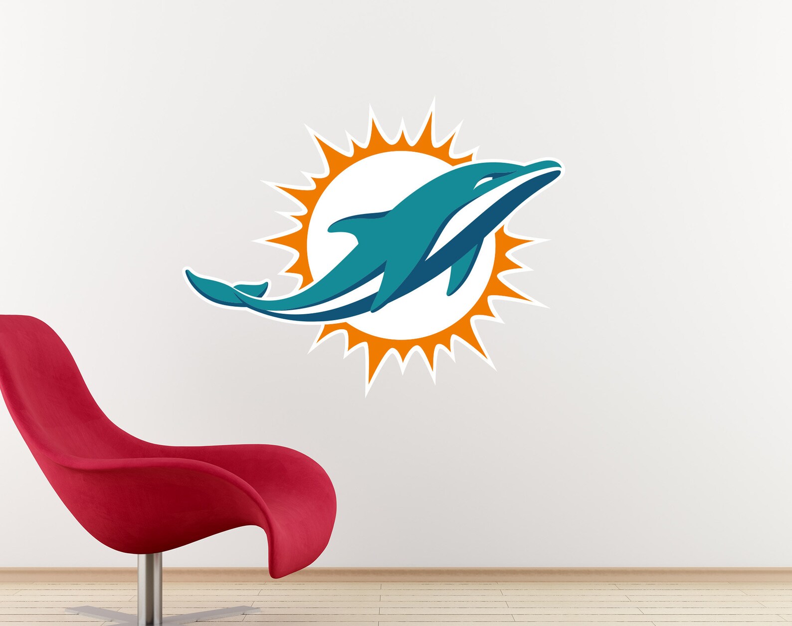 Miami Dolphins Logo Wall Decal Sticker NFL Wall Decal Etsy