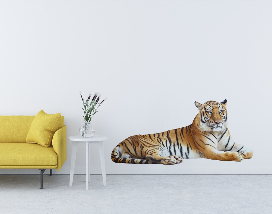 Big Wild Tiger Wall Art Sticker Vinyl Transfer Graphic Decal Home Decor ...