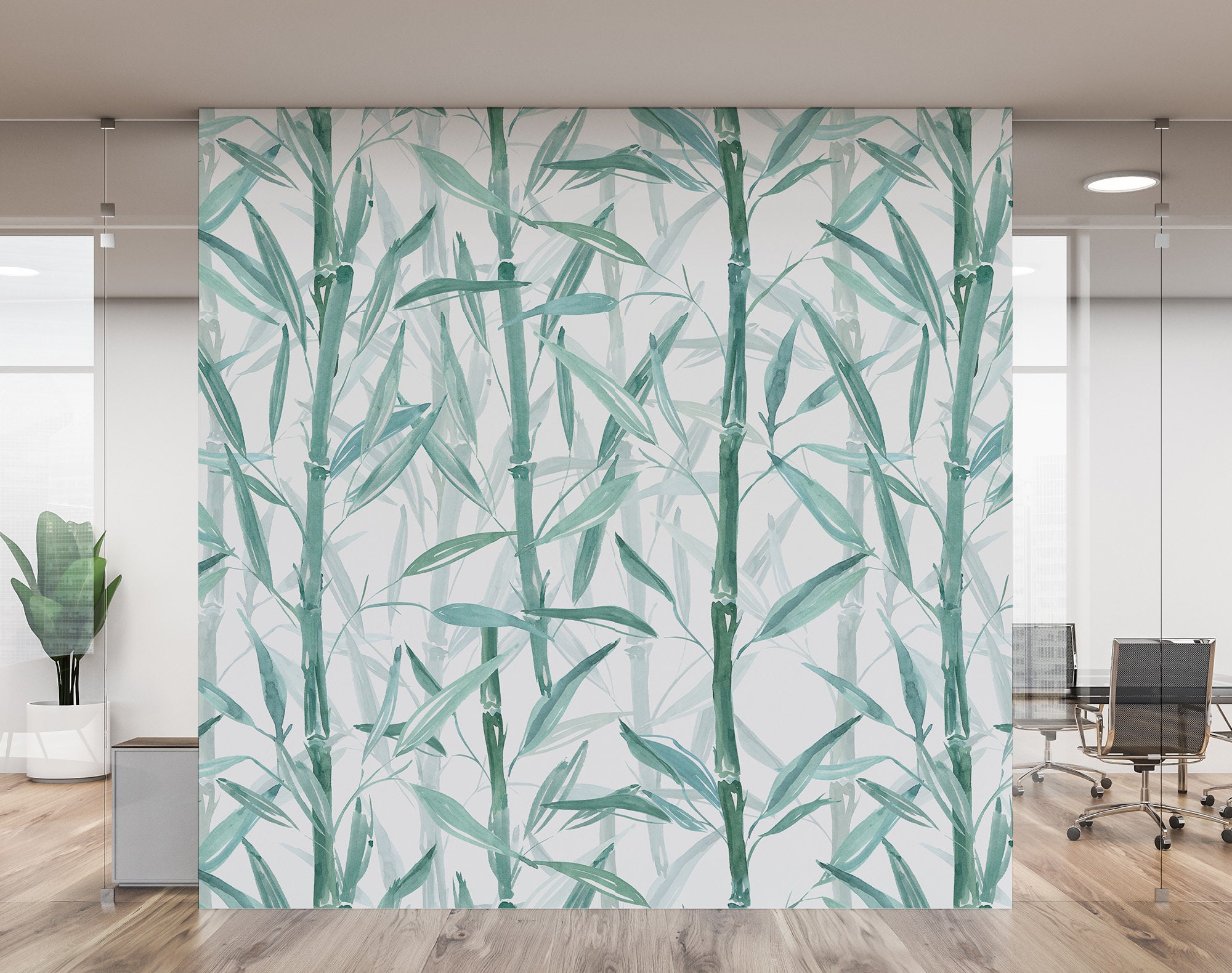 Bamboo Tree Removable Wallpaper Peel and Stick Wall Mural | Etsy