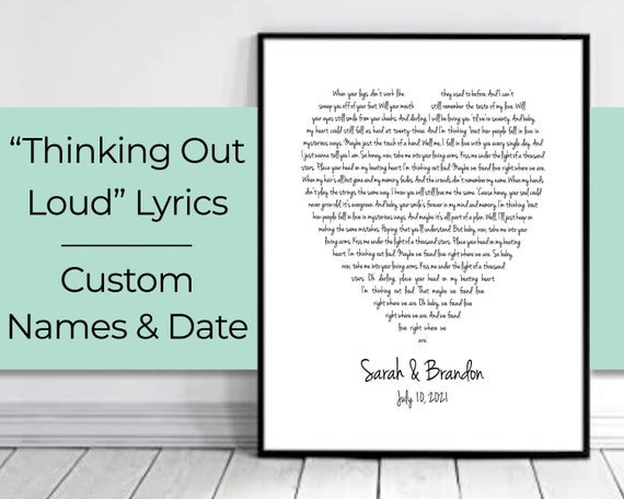 Thinking Out Loud Wall Art