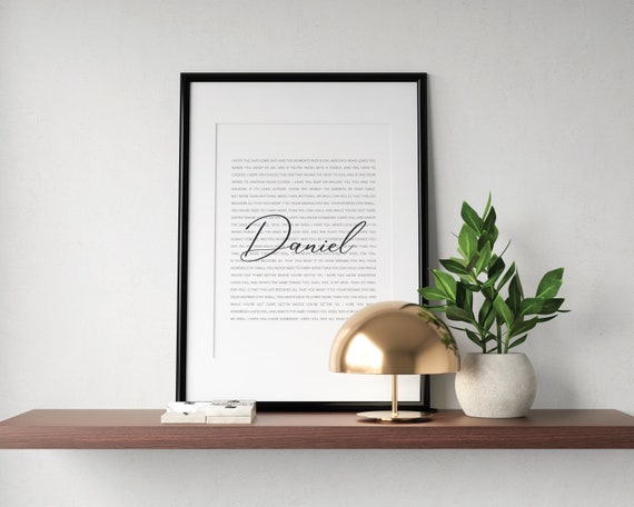 My Wish for You Personalized My Wish Lyrics Rascal Flatts - Etsy