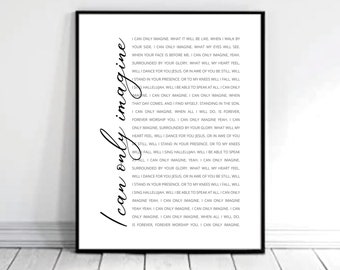 I Can Only Imagine | Etsy