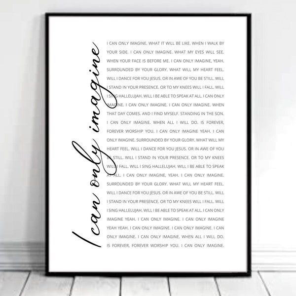 Imagine Lyrics - Etsy