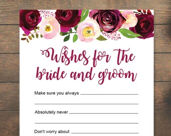 Advice for the Bride and Groom Printable Bridal Shower Game - Etsy