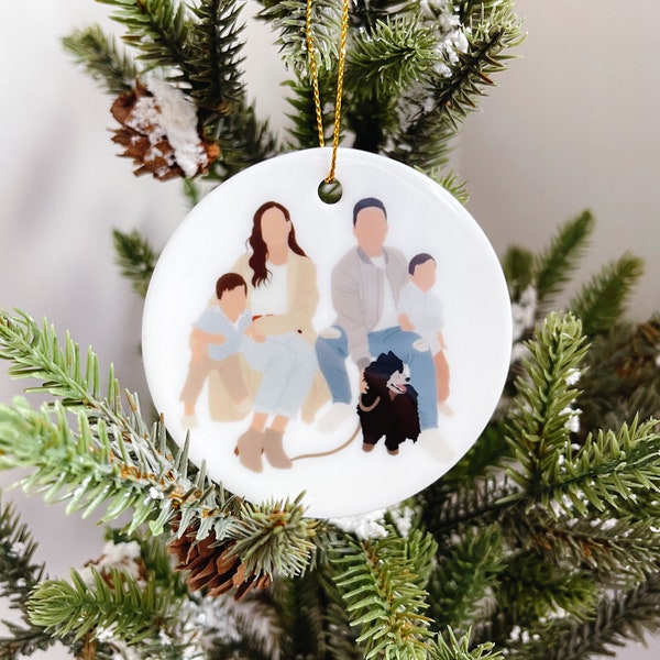 Custom Illustration Christmas Ornament from Photograph