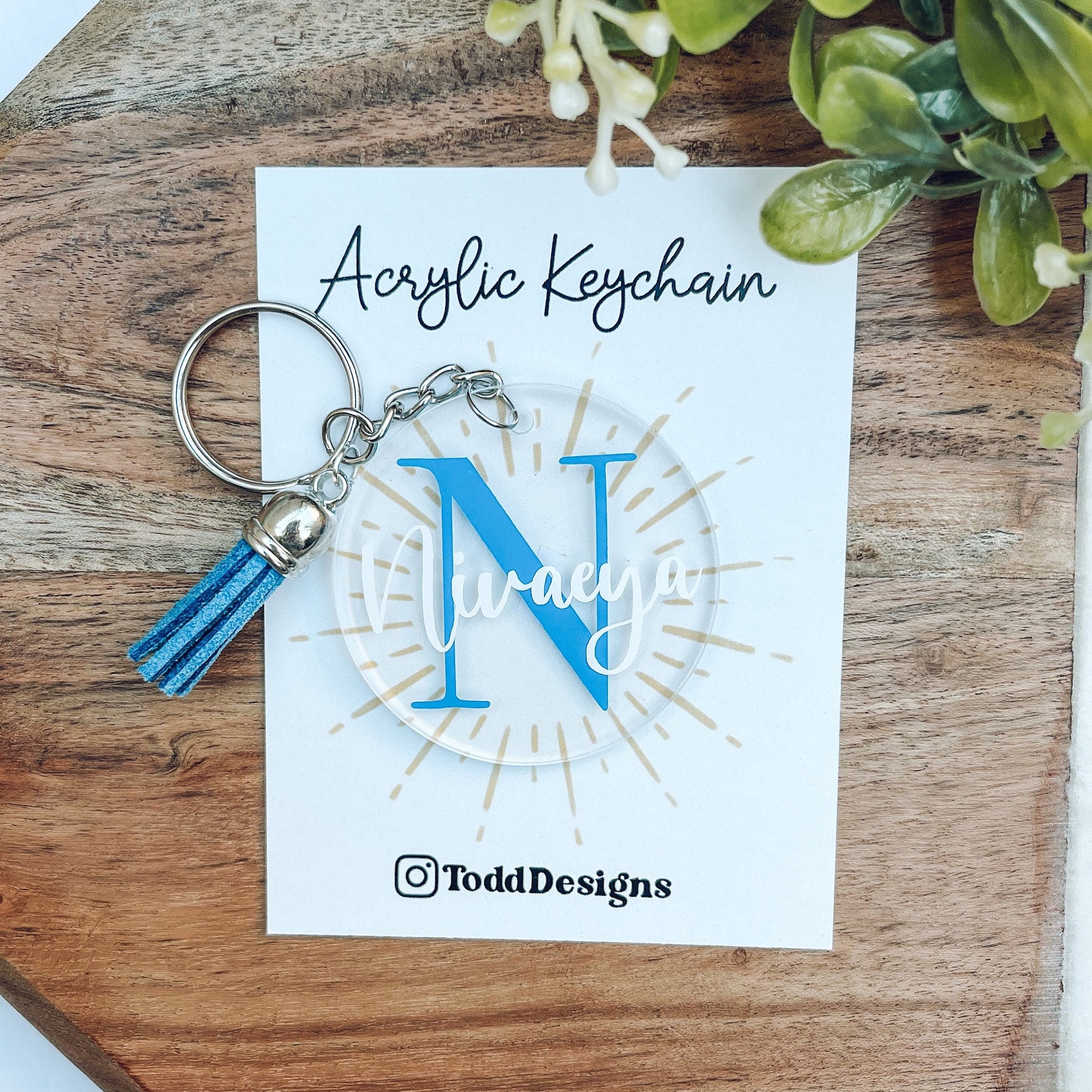 SarraToddDesigns Custom Keychain, Round Acrylic Keychain
