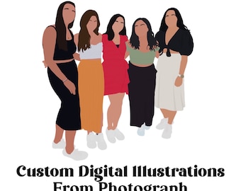 Custom Digital Illustrations From Photo (Digital Copy)