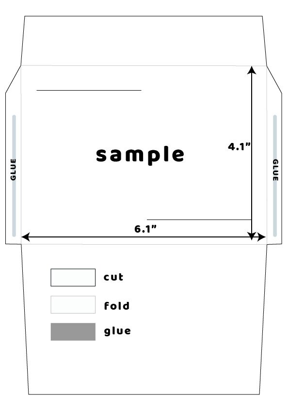 Printable 4x6 Envelope/ Fits A4/ Envelope Template - Etsy