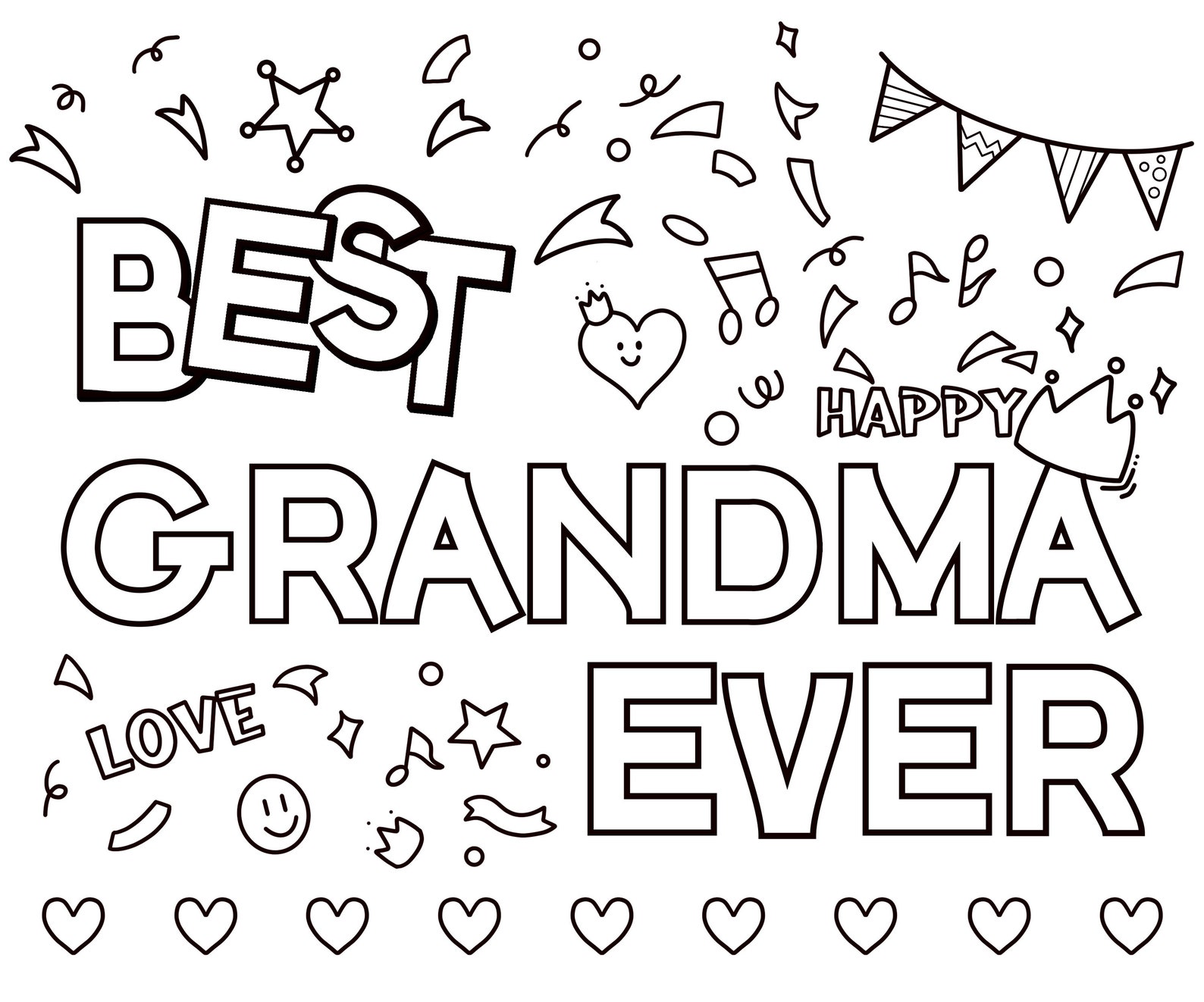 BEST Grandpa Ever, Best Grandma Ever Coloring Cards, Envelope Etsy