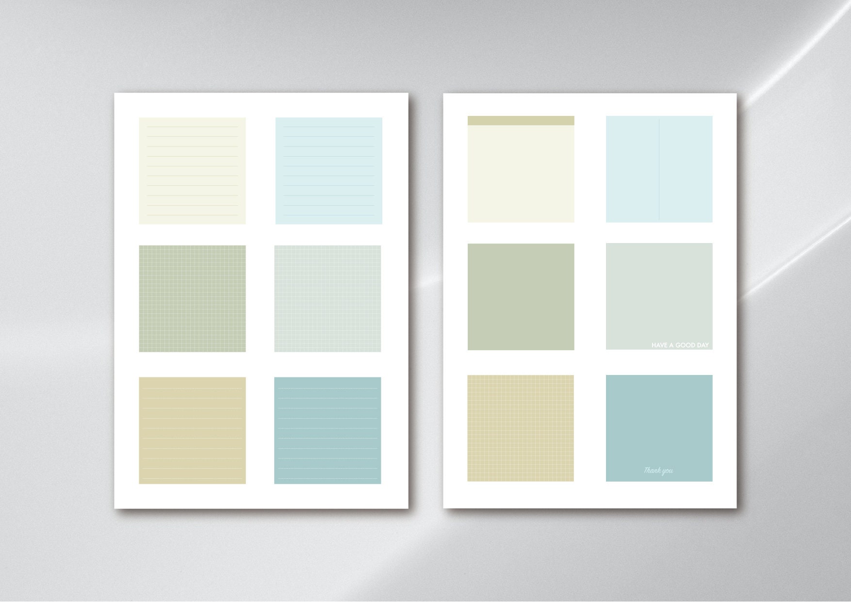Printable Mini Notes/ Memo Sheets/ 3X3 Inch/ Desk Sheet/ Study Memo Pad ...