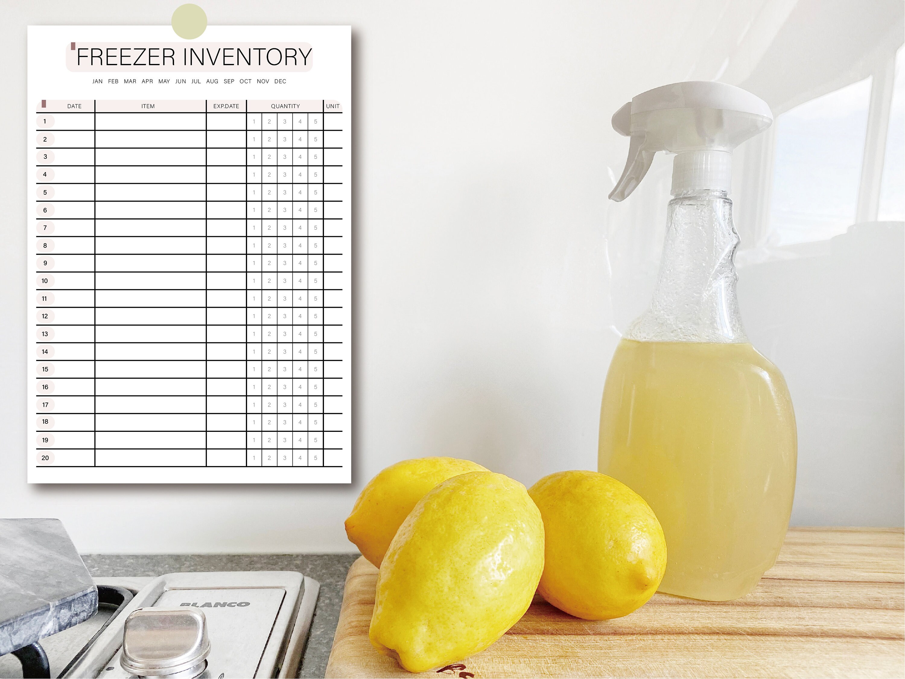 Printable Kitchen Food Inventory Tracker Bundle/ Set of 3/pantry ...