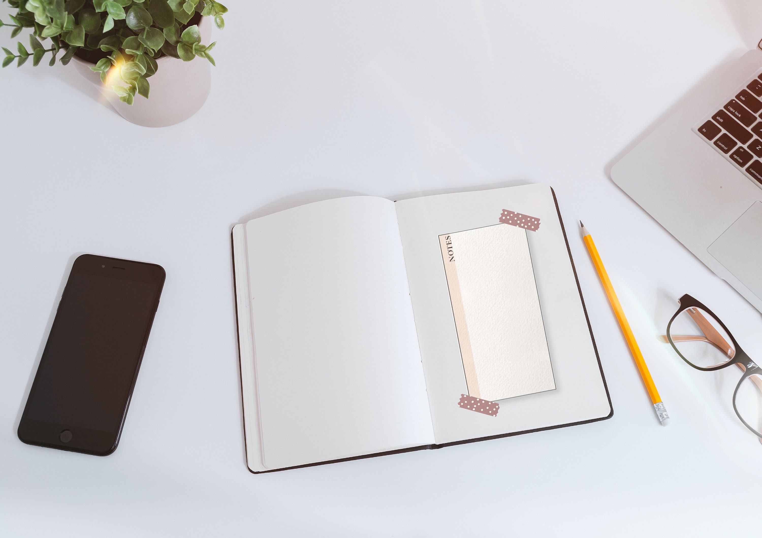 Set of 6/ Printable Mini Notes/ Memo Sheets/ 3X6 Inch/ Desk Sheet ...