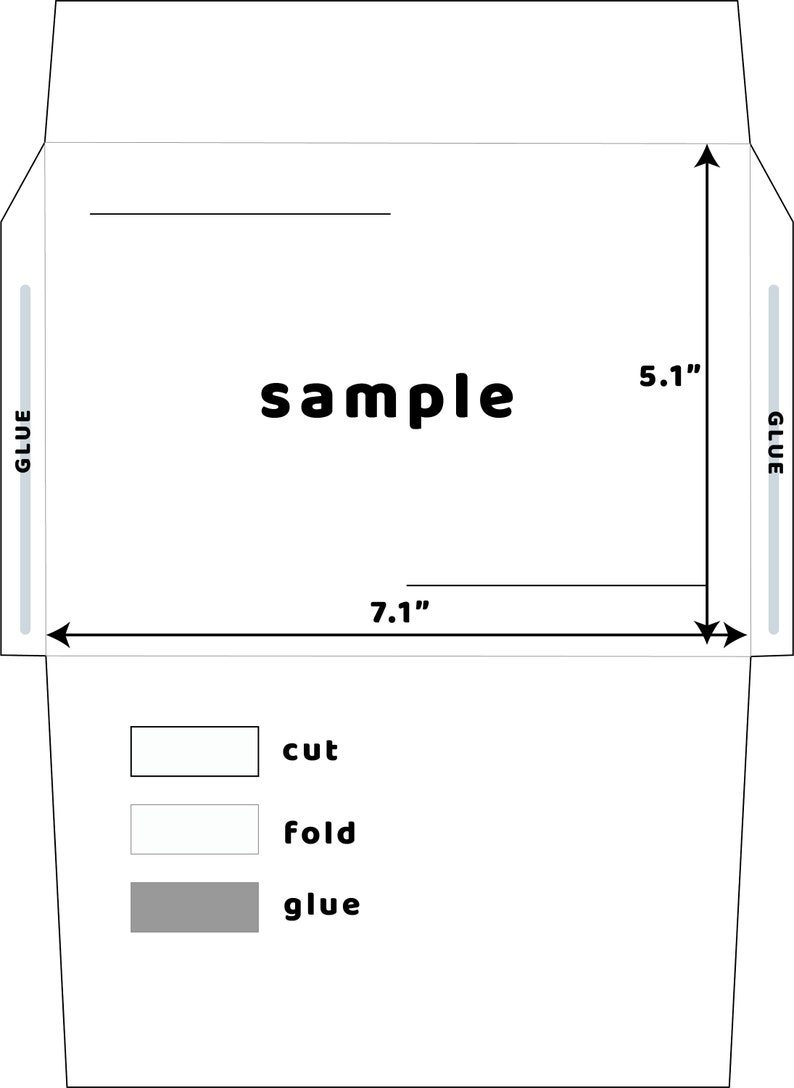 Printable 5x7 Envelope, Fits A4 Etsy