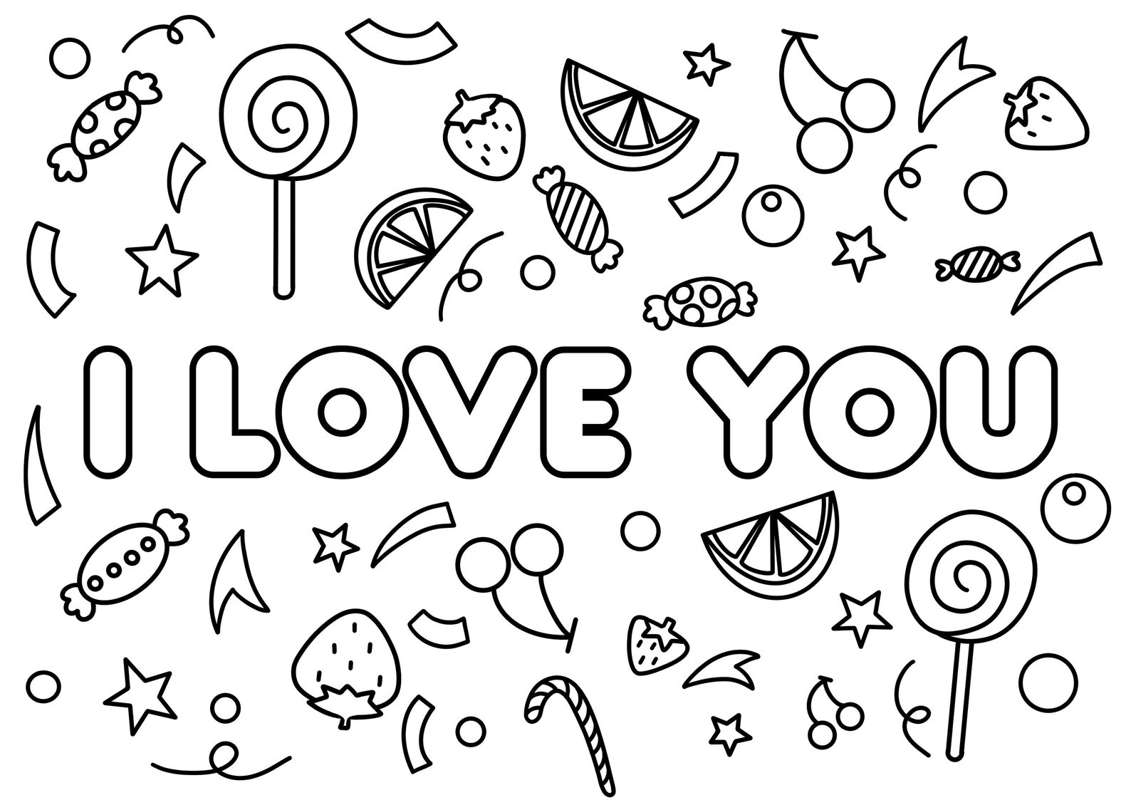I LOVE YOU Coloring Card, Envelope - Etsy