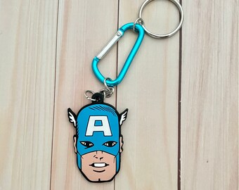 Captain America Keyring - Etsy