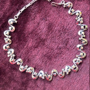 Vintage Coro Silver-Tone and Rhinestone Necklace