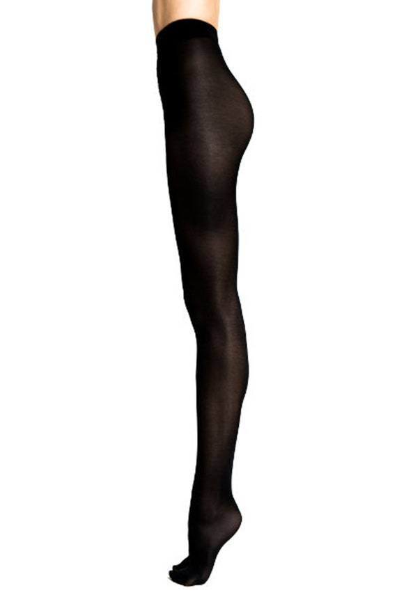 Black Shimmer Tights for Women Long Lasting Satin Gloss Luxury