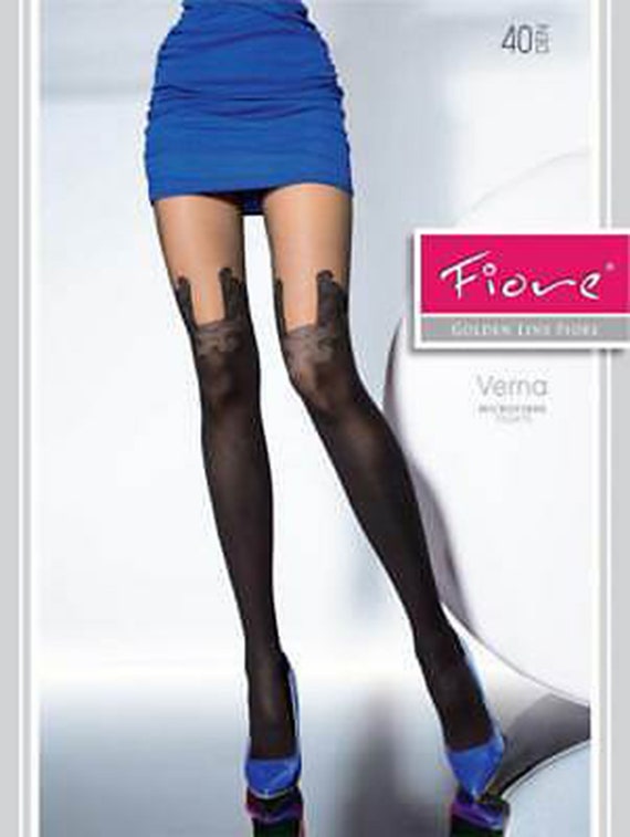 Fiore Cobalt Blue Glossy Opaque Tights