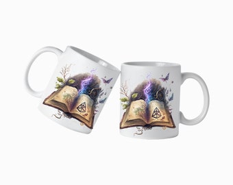 Dark Spell Book, Nature Witch Inspired Large Capacity, Coffee or Tea Mug