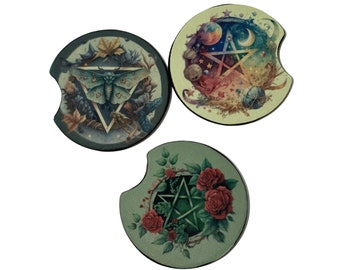 Dark Pentacles, Set of 2 Car coasters