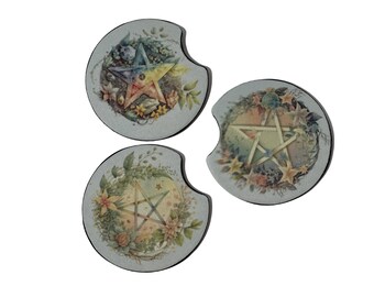 Pastel Pentacles, Set of 2 Car coasters