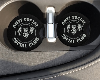 Anti Social Club, Black, Daria, Set of 2, Car Coasters