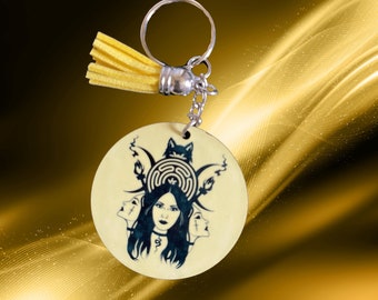Double Sided Hecate Keychain