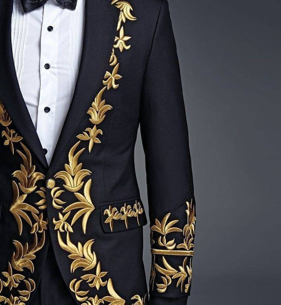 Gold and black prom jacket clearance