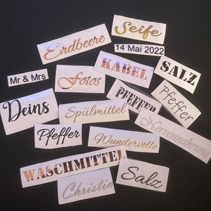 personalisierte und individuelle Aufkleber,Sticker,Schriftzug,Name,Hochzeit Bild 1