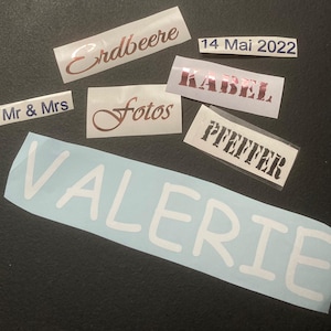 personalisierte und individuelle Aufkleber,Sticker,Schriftzug,Name,Hochzeit Bild 6