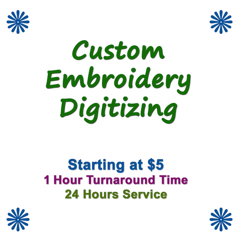 Custom Embroidery Digitizing, Logo Digitizing, Embroidery Digitizing Service, Image Digitizing Embroidery, Custom Digitize image 1